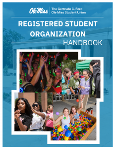 Cover of the Registered Student Organization Handbook